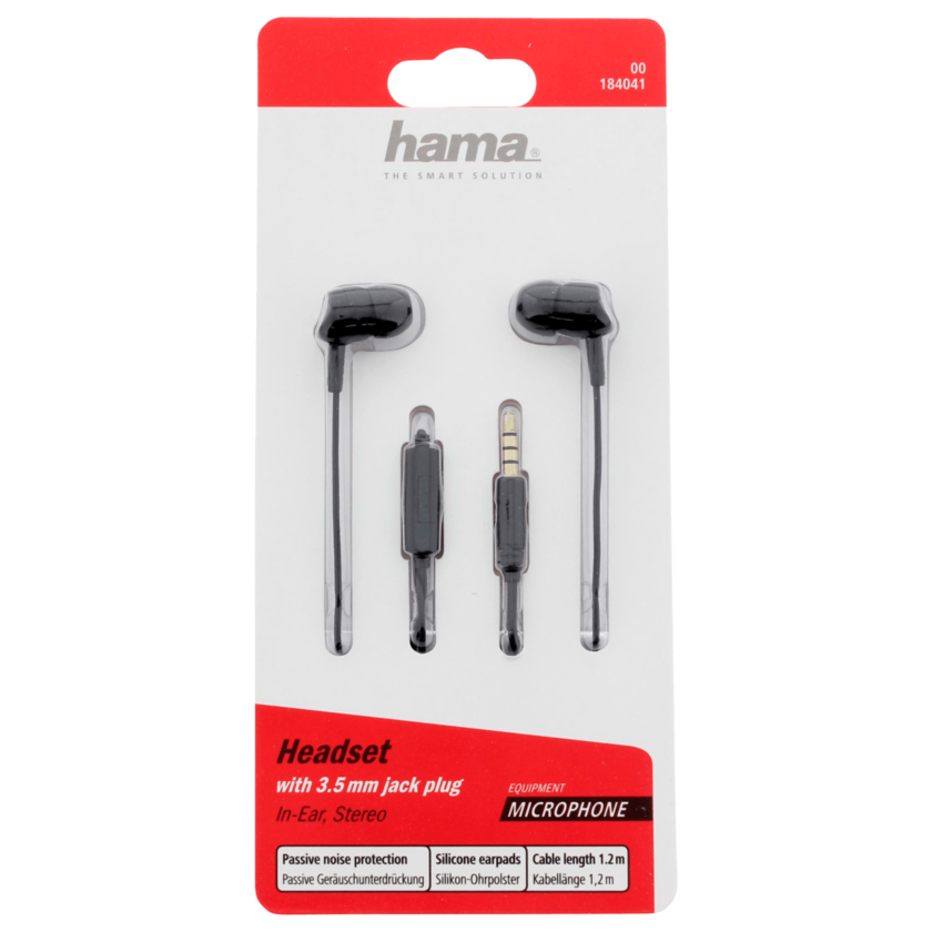 Hama Basic4Phone In-Ear Kopfhörer schwarz